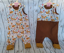 Charger l'image dans la galerie, Salopette évolutive bicolore renards