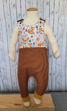 Charger l'image dans la galerie, Salopette évolutive bicolore renards